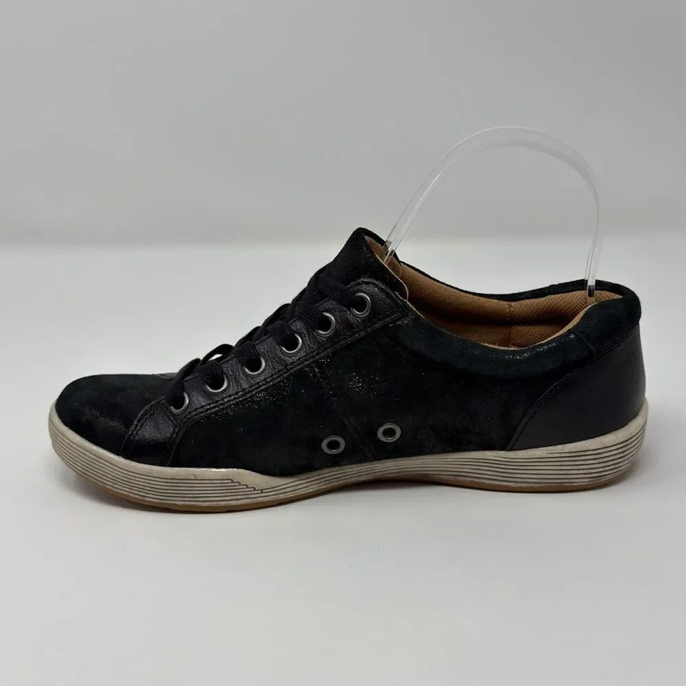Montana Artisan Crafted Black Leather Comfort Sneakers Women’s 7M Style 4015522